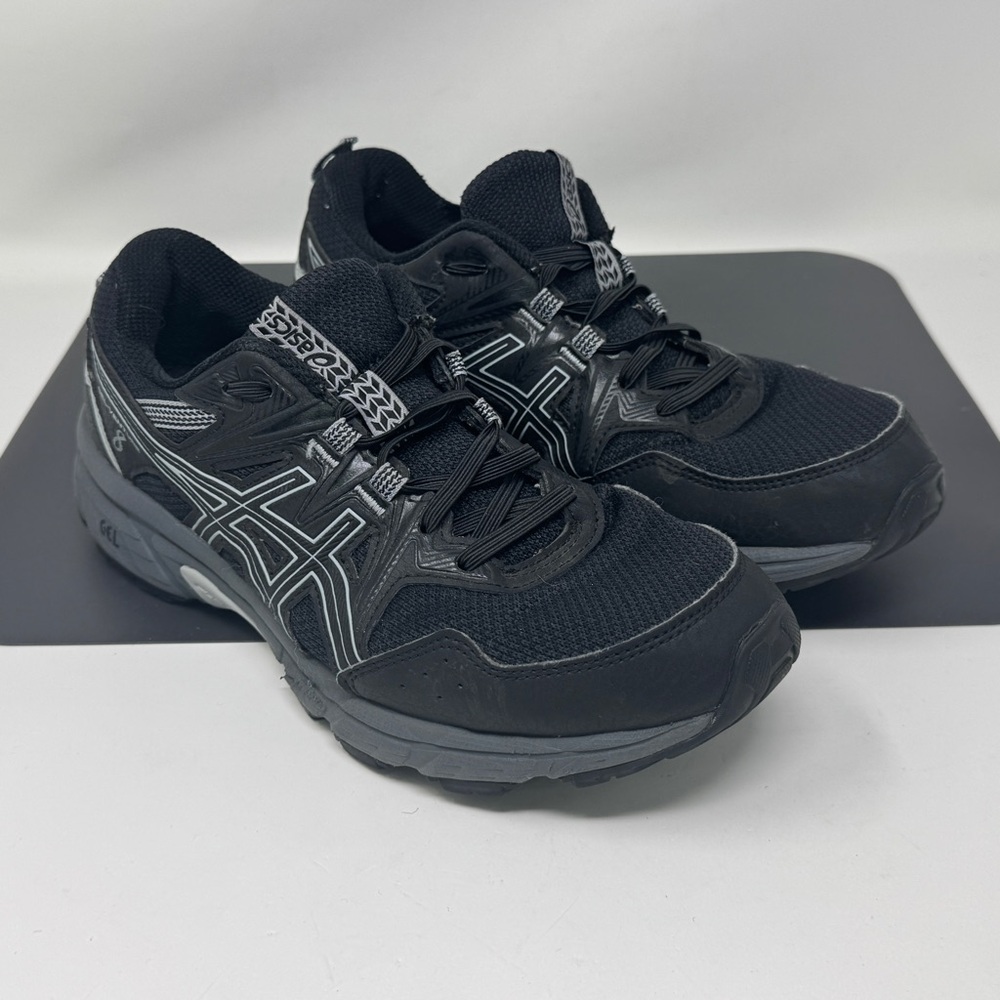 Asics Gel-Venture 8 Shoes Black Trail Running Sneakers 1012B255 size 8